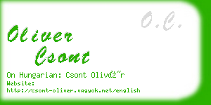 oliver csont business card